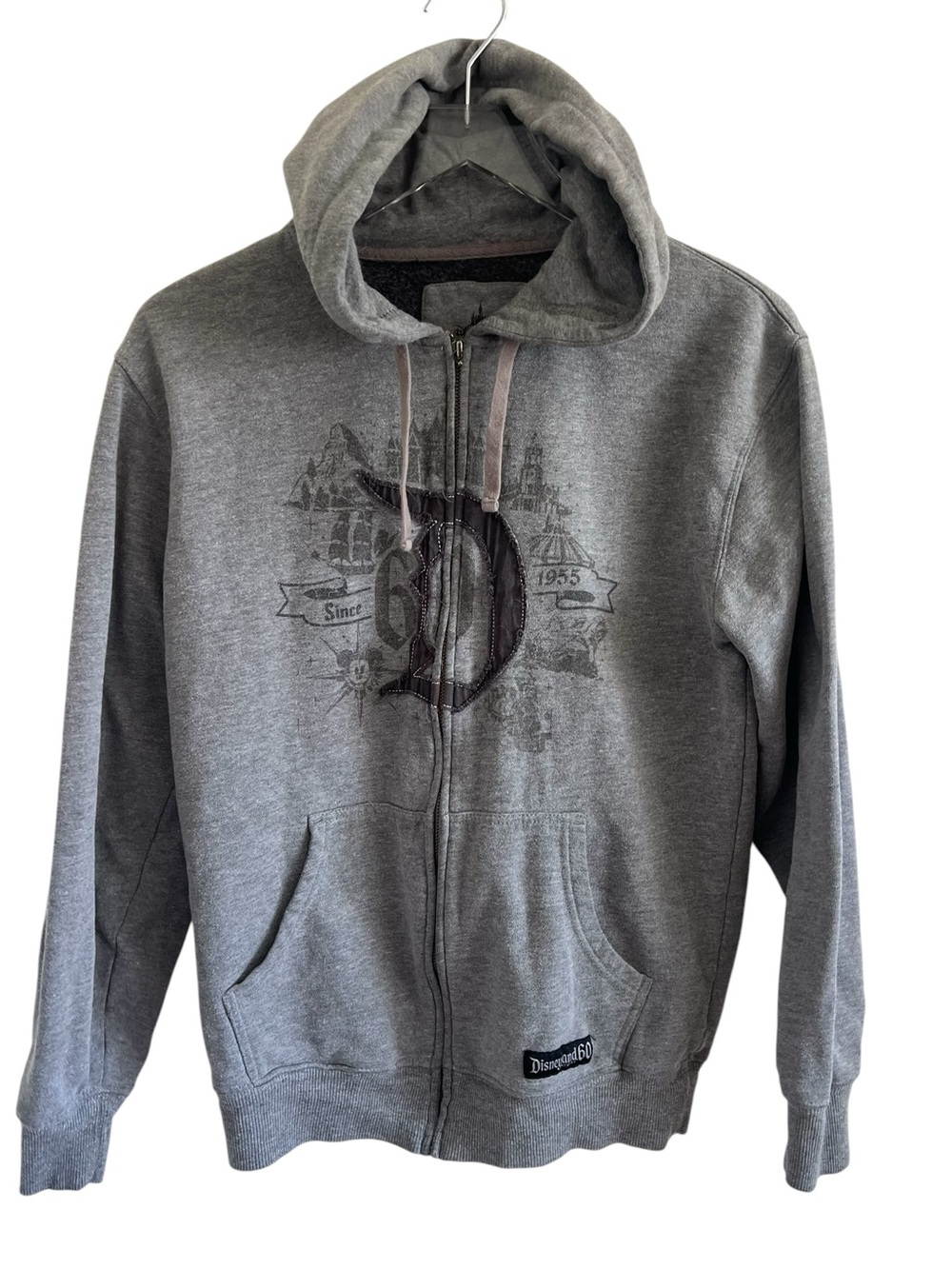 Disney Parks Disneyland 60th Gray Full Zip Hoodie Jacket